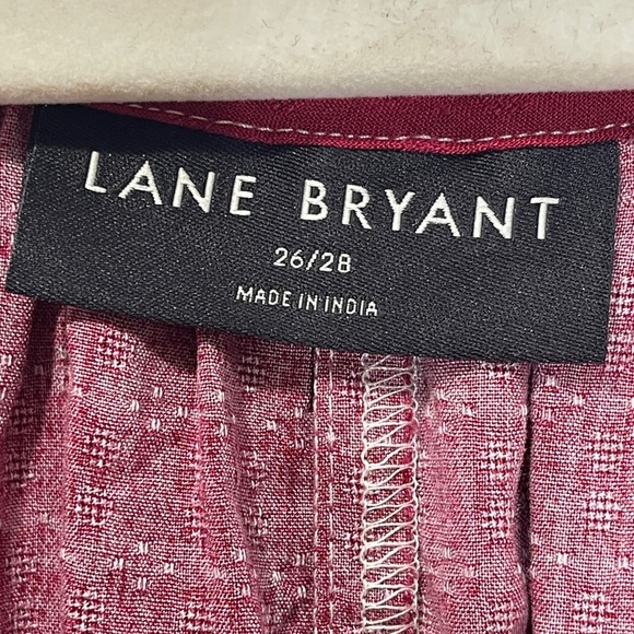 Lane Bryant Classic 3/4-Sleeve Split-Neck Popover Blouse New Stripes 26/28 Boho - Picture 6 of 8